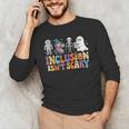 Inclusion Isn't Scary SLP Halloween Sped Teacher Men's Long Sleeve T-Shirt, novelty gifts, funny gifts Inclusion Isn't Scary SLP Halloween Sped Teacher Men's Long Sleeve T-Shirt, novelty gifts, funny gifts