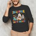 Inclusion Isn't Scary SLP Halloween Sped Teacher Therapy Men's Long Sleeve T-Shirt, novelty gifts, funny gifts Inclusion Isn't Scary SLP Halloween Sped Teacher Therapy Men's Long Sleeve T-Shirt, novelty gifts, funny gifts