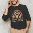 Infant Teacher Leopard Boho Rainbow Appreciation Men's Long Sleeve T-Shirt, novelty gifts, funny gifts