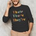 Their There They'Re English Teacher Gramma Police Joke Men's Long Sleeve T-Shirt, novelty gifts, funny gifts Their There They'Re English Teacher Gramma Police Joke Men's Long Sleeve T-Shirt, novelty gifts, funny gifts
