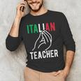 Italian Teacher Italy Italia Back To School First Day Men's Long Sleeve T-Shirt, novelty gifts, funny gifts Italian Teacher Italy Italia Back To School First Day Men's Long Sleeve T-Shirt, novelty gifts, funny gifts