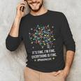 It's Fine I'm Fine Christmas Light Principal Teacher Xmas Men Women Men's Long Sleeve T-Shirt, novelty gifts, funny gifts It's Fine I'm Fine Christmas Light Principal Teacher Xmas Men Women Men's Long Sleeve T-Shirt, novelty gifts, funny gifts