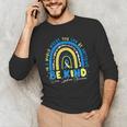 Be Kind Rainbow Down Syndrome Awareness Teacher Blue Yellow Men's Long Sleeve T-Shirt, novelty gifts, funny gifts Be Kind Rainbow Down Syndrome Awareness Teacher Blue Yellow Men's Long Sleeve T-Shirt, novelty gifts, funny gifts