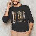 Be Kind Sign Language Hand Talking Teachers Interpreter ASL Men Women Men's Long Sleeve T-Shirt, novelty gifts, funny gifts