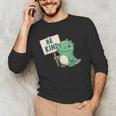 Be Kind Teacher Anti-Bullying Dino Kindness Women Men Boys Men's Long Sleeve T-Shirt, novelty gifts, funny gifts
