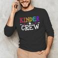 Kinder Crew Kindergarten Teacher 1st Day Of School Men's Long Sleeve T-Shirt, novelty gifts, funny gifts Kinder Crew Kindergarten Teacher 1st Day Of School Men's Long Sleeve T-Shirt, novelty gifts, funny gifts