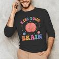 Kiss Your Brain Sped Teacher Appreciation Back To School Kid Men's Long Sleeve T-Shirt, novelty gifts, funny gifts