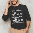 Let's Eat Kids Fun Dinosaurs Grammar Teacher Men's Long Sleeve T-Shirt, novelty gifts, funny gifts
