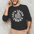 Let's Learn Today Checkered Apple Back To School Teacher Men's Long Sleeve T-Shirt, novelty gifts, funny gifts Let's Learn Today Checkered Apple Back To School Teacher Men's Long Sleeve T-Shirt, novelty gifts, funny gifts