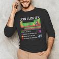 Can I Lick It Periodic Table Chart Science Teacher Cool Meme Men's Long Sleeve T-Shirt, novelty gifts, funny gifts