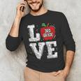 LOVE Apple 3rd Grade Teacher Student School Men's Long Sleeve T-Shirt, novelty gifts, funny gifts LOVE Apple 3rd Grade Teacher Student School Men's Long Sleeve T-Shirt, novelty gifts, funny gifts