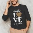 Love Leopard Print Teacher Cheetah School Inspire Teach Men's Long Sleeve T-Shirt, novelty gifts, funny gifts Love Leopard Print Teacher Cheetah School Inspire Teach Men's Long Sleeve T-Shirt, novelty gifts, funny gifts
