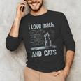 I Love Math And Cats Cat Lover Science Teacher Student Men's Long Sleeve T-Shirt, novelty gifts, funny gifts I Love Math And Cats Cat Lover Science Teacher Student Men's Long Sleeve T-Shirt, novelty gifts, funny gifts