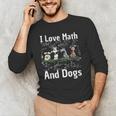 I Love Maths And Dogs Puppy Dog Lover Teacher Student Men's Long Sleeve T-Shirt, novelty gifts, funny gifts I Love Maths And Dogs Puppy Dog Lover Teacher Student Men's Long Sleeve T-Shirt, novelty gifts, funny gifts