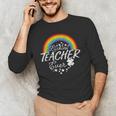 Luckiest Teacher Ever Rainbow- St Patricks Day Teacher Men's Long Sleeve T-Shirt, novelty gifts, funny gifts