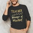 Magical Teacher Manager Of Mischief Birthday Family Party Men's Long Sleeve T-Shirt, novelty gifts, funny gifts