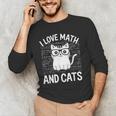 Math And Cats Apparel For Teachers Students Cat Lovers Men's Long Sleeve T-Shirt, novelty gifts, funny gifts Math And Cats Apparel For Teachers Students Cat Lovers Men's Long Sleeve T-Shirt, novelty gifts, funny gifts