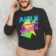 Math Is Radical Retro 80s Vintage Algebra Teacher Men's Long Sleeve T-Shirt, novelty gifts, funny gifts