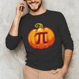 Math Teacher Halloween Costume Pumpkin Pi Pun Pie Men Men's Long Sleeve T-Shirt, novelty gifts, funny gifts