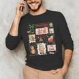 Merry And Bright Christmas Gingerbread Santa Book Teacher Men's Long Sleeve T-Shirt, novelty gifts, funny gifts Merry And Bright Christmas Gingerbread Santa Book Teacher Men's Long Sleeve T-Shirt, novelty gifts, funny gifts