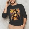 Mona Lisa Pumpkin Halloween Art Teacher Witchy Women Kids Men's Long Sleeve T-Shirt, novelty gifts, funny gifts Mona Lisa Pumpkin Halloween Art Teacher Witchy Women Kids Men's Long Sleeve T-Shirt, novelty gifts, funny gifts