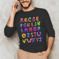 Monster ABC Cute Alphabet Halloween Teacher Costume Kids Men's Long Sleeve T-Shirt, novelty gifts, funny gifts Monster ABC Cute Alphabet Halloween Teacher Costume Kids Men's Long Sleeve T-Shirt, novelty gifts, funny gifts