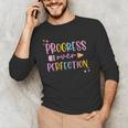 Motivational Progress Over Perfection Back To School Teacher Men's Long Sleeve T-Shirt, novelty gifts, funny gifts Motivational Progress Over Perfection Back To School Teacher Men's Long Sleeve T-Shirt, novelty gifts, funny gifts