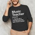 Music Teacher Definition Back To School First Day Men's Long Sleeve T-Shirt, novelty gifts, funny gifts