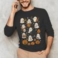 Music Teacher Orchestra Shirt Spooky Halloween Ghost Band Men's Long Sleeve T-Shirt, novelty gifts, funny gifts