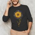 Music Teacher Shirt Sunflower Music Notes Musician Singer Men's Long Sleeve T-Shirt, novelty gifts, funny gifts