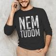 Nem Tudom Hungarian Teacher I Don't Know Men Women Girls Kids T-Shirt Men's Long Sleeve T-Shirt, novelty gifts, funny gifts