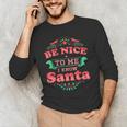 Be Nice To Me I Know Santa Teacher Christmas Men Women Men's Long Sleeve T-Shirt, novelty gifts, funny gifts Be Nice To Me I Know Santa Teacher Christmas Men Women Men's Long Sleeve T-Shirt, novelty gifts, funny gifts