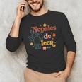 Nopales De Leer Spanish Teacher Maestra Cactus Bilingual Men's Long Sleeve T-Shirt, novelty gifts, funny gifts