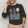 Nothing Beats 4th Grade Back To School Kids Teachers Men's Long Sleeve T-Shirt, novelty gifts, funny gifts