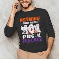 Nothing Scares Me I'm A Pre-K Teacher Halloween Ghosts Men's Long Sleeve T-Shirt, novelty gifts, funny gifts