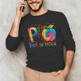 P Is For Preschool Tie Dye Back To School Teacher Men Women Girls Kids Men's Long Sleeve T-Shirt, novelty gifts, funny gifts