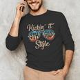 P41l Retro Kickin It 5th Grade Style Teacher Back To School For Men Women Girls Kids Men's Long Sleeve T-Shirt, novelty gifts, funny gifts