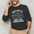 What Part Of Don't You Understand Math Teacher Men's Long Sleeve T-Shirt, novelty gifts, funny gifts