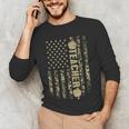 Patriotic Teacher American Flag Camouflage 4th Of July Camo Men's Long Sleeve T-Shirt, novelty gifts, funny gifts Patriotic Teacher American Flag Camouflage 4th Of July Camo Men's Long Sleeve T-Shirt, novelty gifts, funny gifts