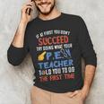 PE Teacher Succeed Sport Teacher School Fitness Gym Class Men Women Men's Long Sleeve T-Shirt, novelty gifts, funny gifts PE Teacher Succeed Sport Teacher School Fitness Gym Class Men Women Men's Long Sleeve T-Shirt, novelty gifts, funny gifts