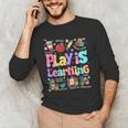 Play Is Learning Educational Teacher Women Men's Long Sleeve T-Shirt, novelty gifts, funny gifts