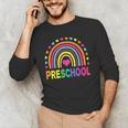 Preschool Rainbow Girls Boys Kids Teacher Back To School Men's Long Sleeve T-Shirt, novelty gifts, funny gifts