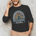 Preschool Teacher Leopard Boho Rainbow Back To School Men's Long Sleeve T-Shirt, novelty gifts, funny gifts Preschool Teacher Leopard Boho Rainbow Back To School Men's Long Sleeve T-Shirt, novelty gifts, funny gifts