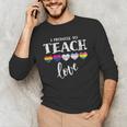 I Promise To Teach Love LGBT-Q Pride Proud Ally Teacher Men's Long Sleeve T-Shirt, novelty gifts, funny gifts I Promise To Teach Love LGBT-Q Pride Proud Ally Teacher Men's Long Sleeve T-Shirt, novelty gifts, funny gifts