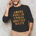 Pumpkin ABC Halloween Alphabet Costume School Teacher Kids Men's Long Sleeve T-Shirt, novelty gifts, funny gifts