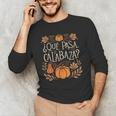 Que Pasa Calabaza Shirt Spanish Teacher Men's Long Sleeve T-Shirt, novelty gifts, funny gifts