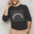 Rainbow Math Equation Teacher Nerd Retro LGBT Gay Pride Flag Men's Long Sleeve T-Shirt, novelty gifts, funny gifts