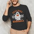 Read More Books Cute Ghost Reading Book Teacher Halloween Men's Long Sleeve T-Shirt, novelty gifts, funny gifts