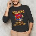 Reading Super Power Activated Superhero Teacher Or Student Men Women Girls Kids Men's Long Sleeve T-Shirt, novelty gifts, funny gifts
