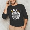 Real Superheroes Wear No Capes Teacher Design Teach Men's Long Sleeve T-Shirt, novelty gifts, funny gifts Real Superheroes Wear No Capes Teacher Design Teach Men's Long Sleeve T-Shirt, novelty gifts, funny gifts